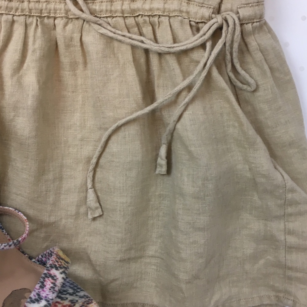J Crew Beige Essential Linen Boho Dress Size S - Picture 5 of 5